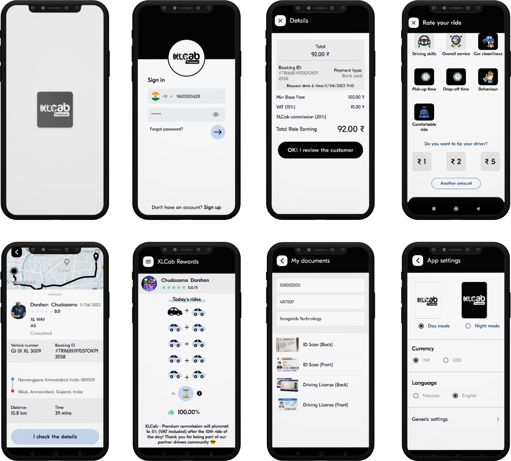 Driver app design