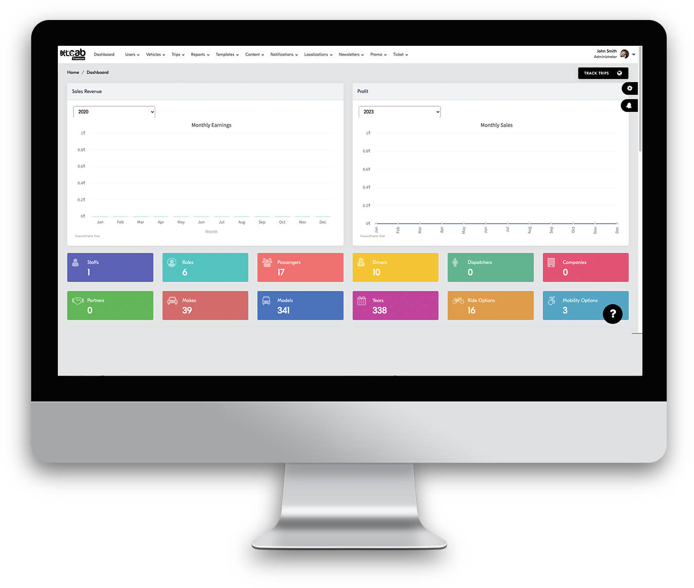 admin panel